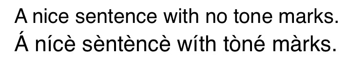 Tone and non-Tone marking