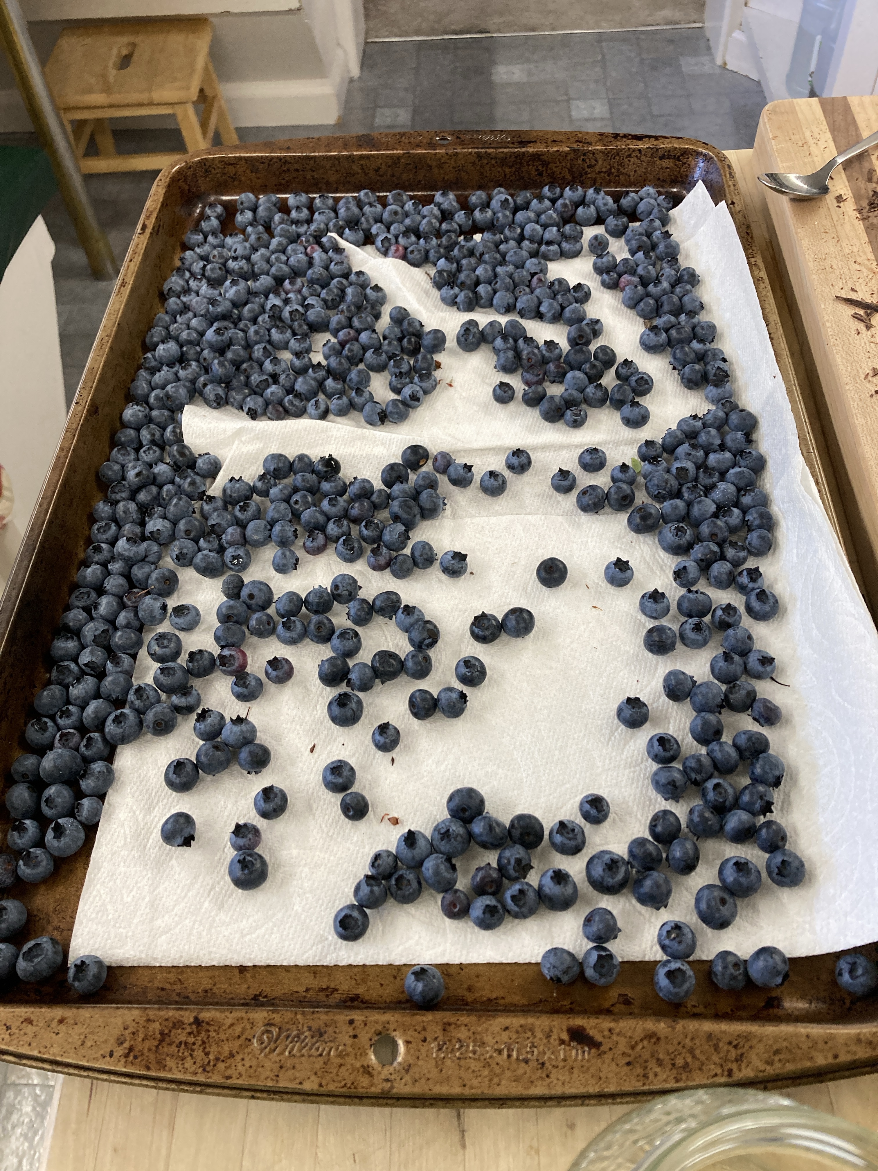 Remaining blueberries