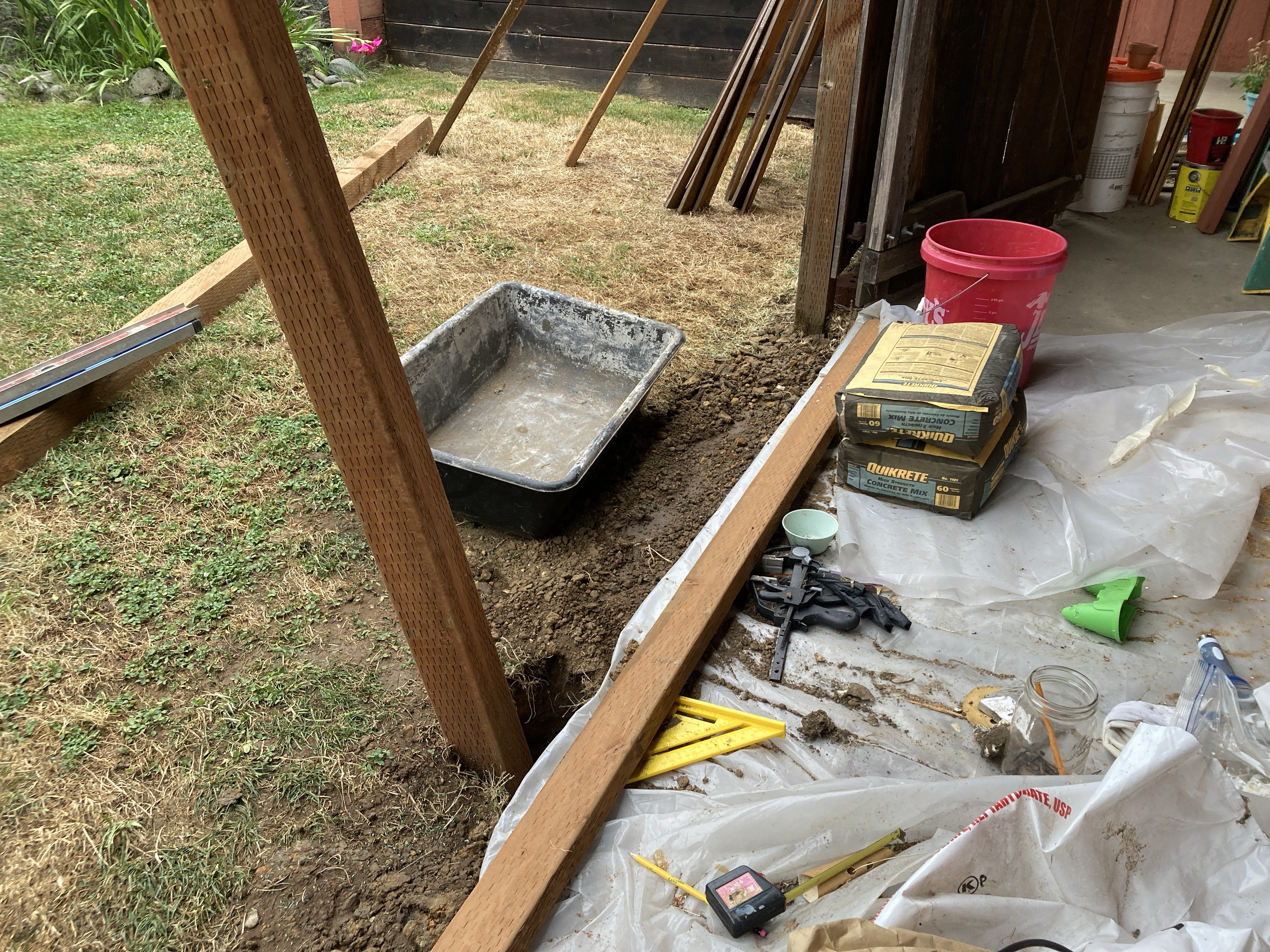 I dug the post hole