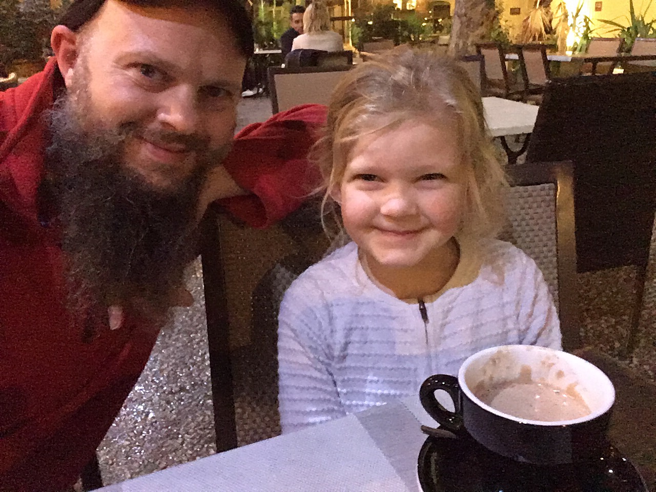 I loved taking my daughter to have hot chocolate.