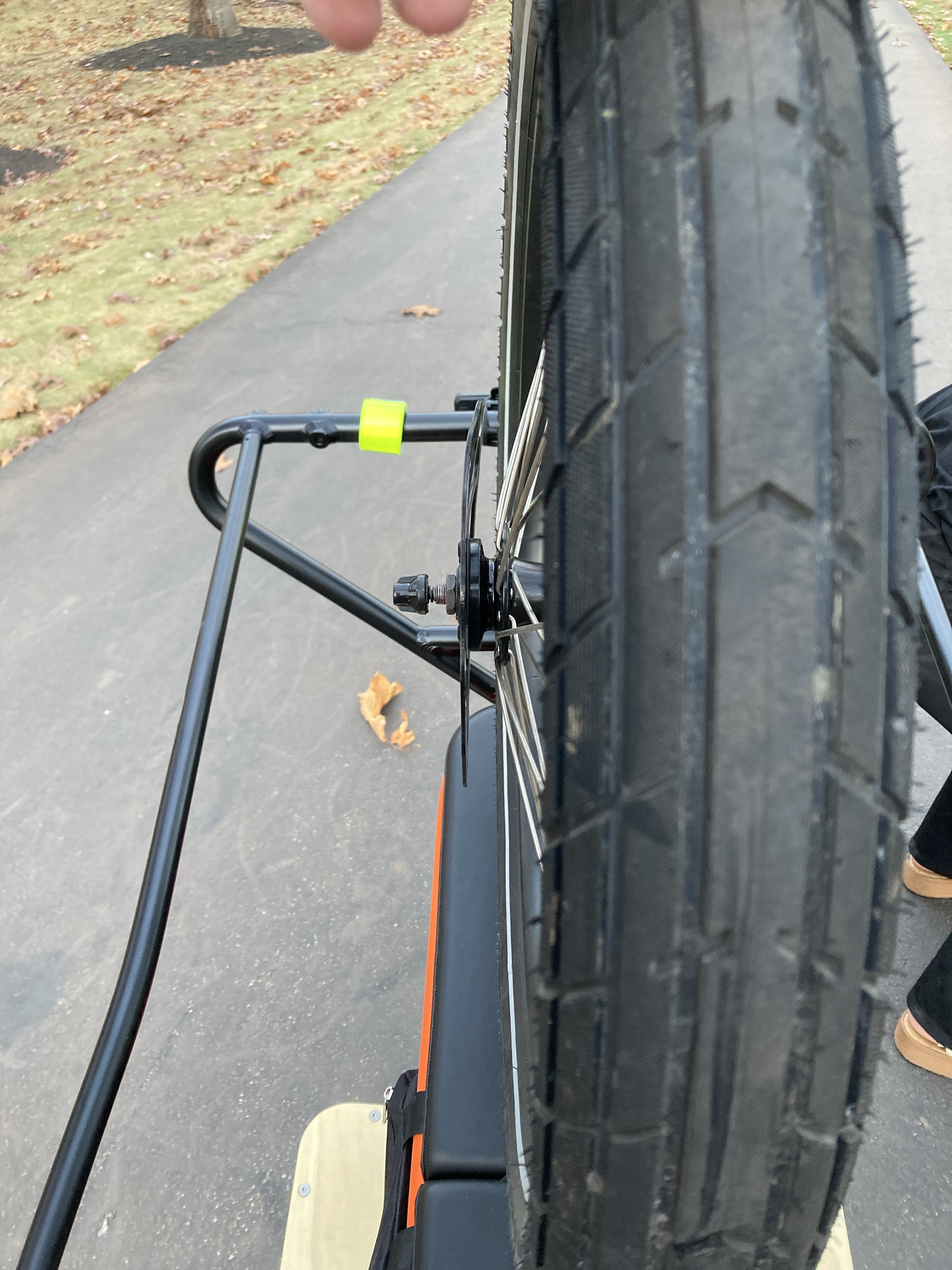 Front disc break completely bent