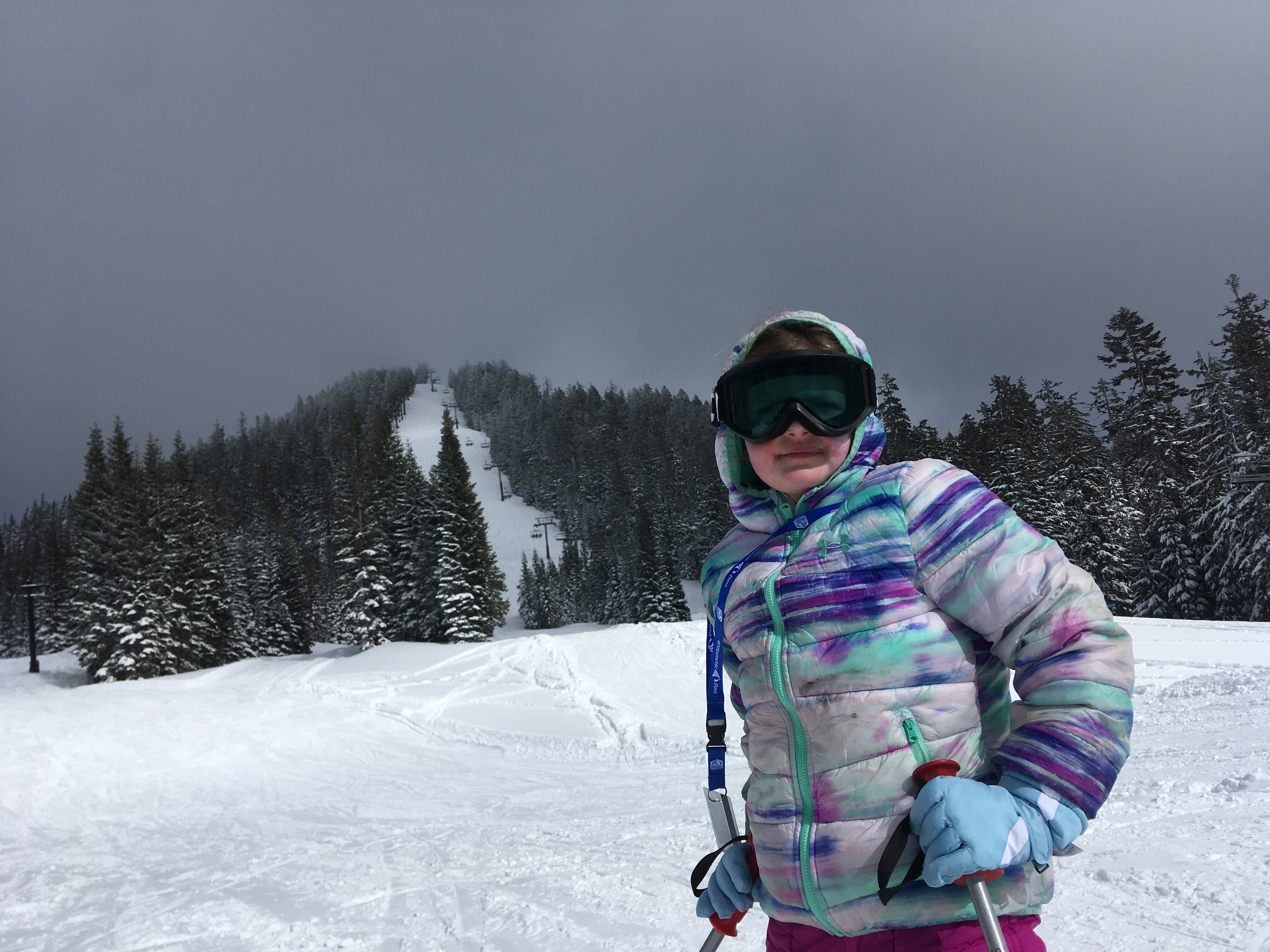 Katja’s second time skiing